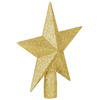 Czubek na choinkę 15 cm szpic, gwiazda złota