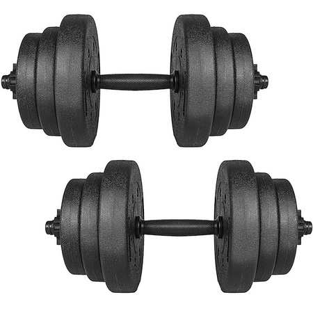 Hantle kompozytowe 20kg 2x10kg gryf zestaw