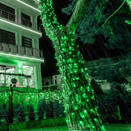 Lampki choinkowe 100 led zielone 8,5 m oświetlenie świąteczne