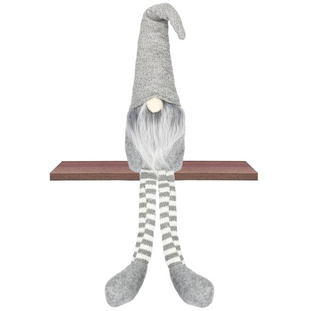 Para skrzatów 50cm ozdoba świąteczna, krasnal świąteczny, gnom siedzący czarno-szary