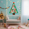 Kalendarz adwentowy Choinka 102 cm dekoracja świąteczna na ścianę filc, multikolor