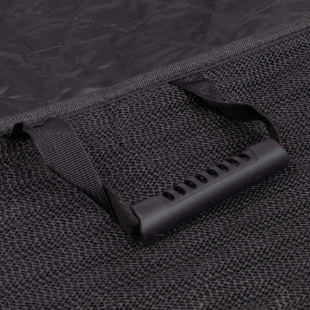 Mata na siedzenie samochodowe 102 x 50 cm czarny pokrowiec ochronny pikowany