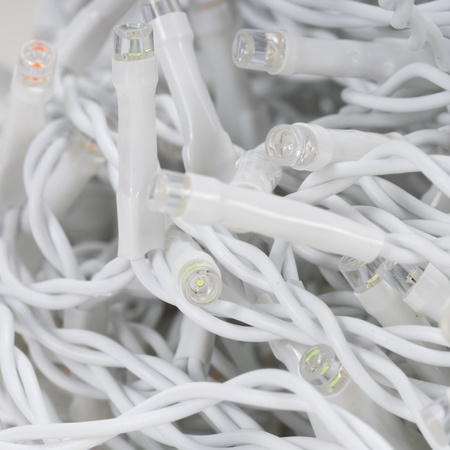 Kurtyna świetlna 500 led girlanda, lampki wewnętrzno-zewnętrzne sople multikolor z zimnym białym flash