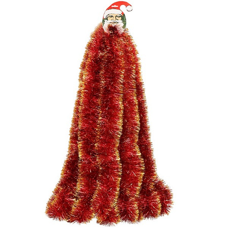 Łańcuch na choinkę 6m czerwono-złoty girlanda choinkowa, średnica 10cm