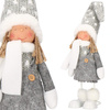 Laleczka 37 cm ozdoba świąteczna, figurka świąteczna, gnom szary