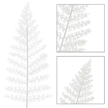 Sztuczny liść ozdoba 3 sz. świąteczna dekoracja do stroika biała