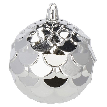 Bombki choinkowe 30 szt. ozdoby świąteczne zestaw 8 cm białe