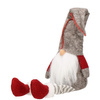 Skrzat 50cm ozdoba świąteczna, siedzący krasnal świąteczny, gnom szary