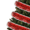 Łańcuch na choinkę 6m czerwono-srebrny, girlanda choinkowa, średnica 7cm