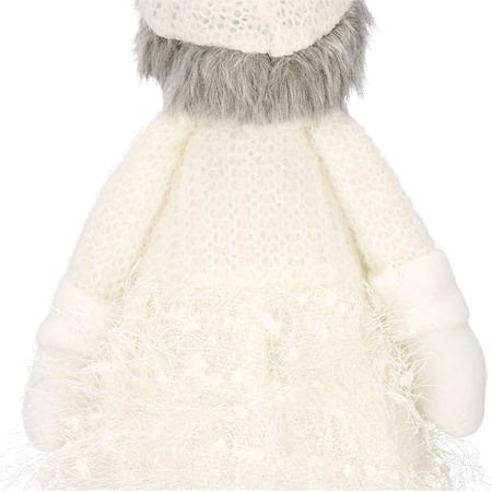 Para laleczek 56 cm ozdoba świąteczna, figurka świąteczna, gnom białe