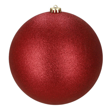 Duże bombki choinkowe 3 szt. ozdoby świąteczne 20,5 cm brokat czerwone