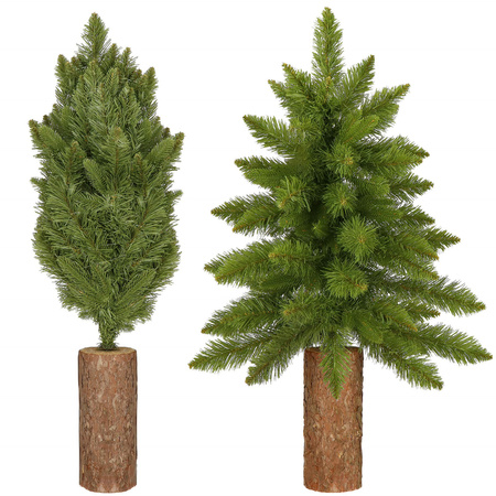 Choinka na pniu 90 cm sztuczna jodła zielona jak żywa