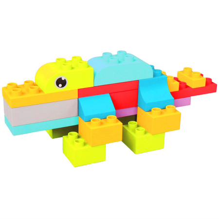 Klocki konstrukcyjne, miękkie dla dzieci 126 el. kreatywne, kolorowe