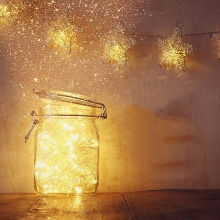 Lampki choinkowe 100 LED druciki mikro na baterie