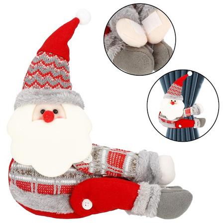 Skrzat świateczny klamra do zasłon dekoracja na rzepy