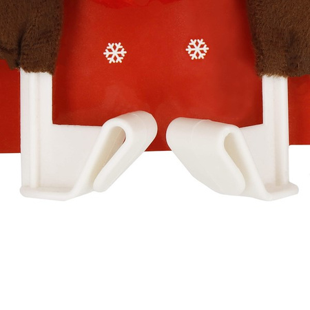 Dekoracja na samochód rogi renifera i nos świąteczna ozdoba na auto