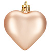 Bombki choinkowe 7 cm dekoracje świąteczne 8 szt. nietłukące serca, rose gold