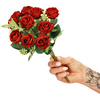 Bukiet sztucznych róż 10 kwiatów dekoracyjne czerwone