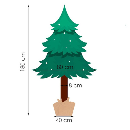 Choinka na pniu 180 cm sztuczna sosna