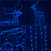 Renifer Led 90 cm świąteczny, świetlna dekoracja do ogrodu niebieski