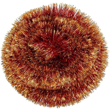 Łańcuch na choinkę 6m czerwono-złoty girlanda choinkowa, średnica 10cm