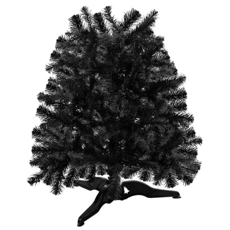 Choinka sztuczna jodła 180 cm czarna nowoczesna, ze stojakiem