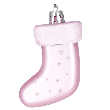 Bombki choinkowe 77 szt. ozdoby świąteczne różowy