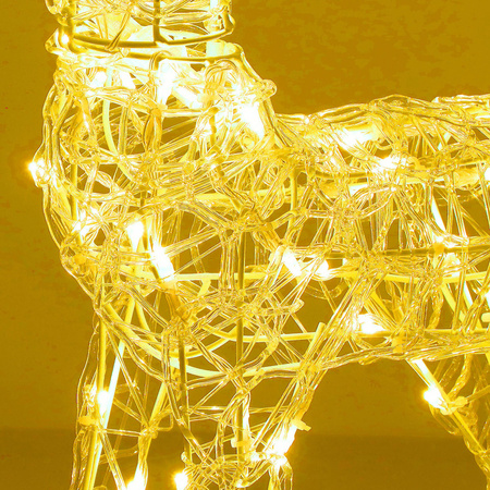 Renifer Led świąteczny 100 LED świetlna dekoracja biały ciepły