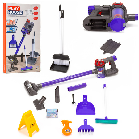 Zestaw sprzątajacy: odkurzacz, miotła, szufelka dla dzieci, akcesoria do sprzątania zabawkowe