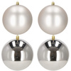 Bombki choinkowe 4 szt. ozdoby świąteczne zawieszki 12 cm srebrne