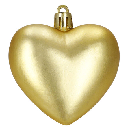Bombki choinkowe 16 szt. komplet dekoracje świąteczne, nietłukące serca, złote