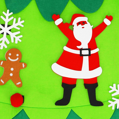 Choinka filcowa ozdoba świąteczna do ubierania na rzepy dla dzieci