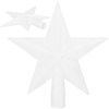 Szpic na choinkę gwiazda 19 cm brokatowy ozdoba świąteczna biała