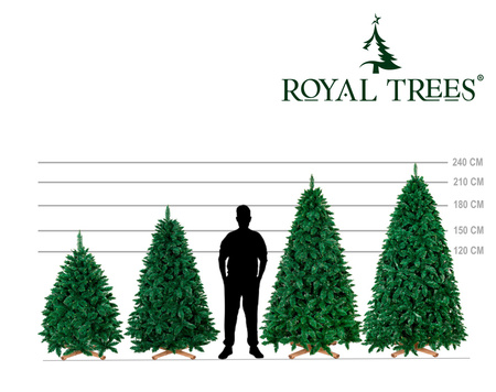 Choinka sztuczna jak żywa 220 cm sosna leśna Royal Trees premium drewniany stojak
