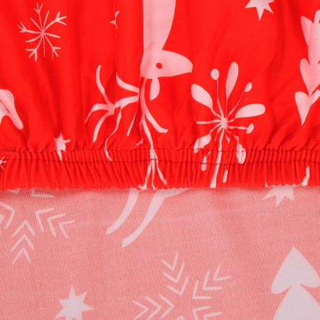 Pokrowiec na krzesło świąteczny, elastyczny, uniwersalny czerwony