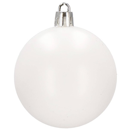Bombki choinkowe 100 szt. biały zestaw choinkowy