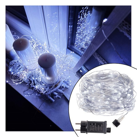 Lampki choinkowe 480 led druciki na prąd biały zimny