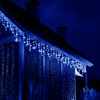 Kurtyna świetlna z pilotem 306 led girlanda, lampki wewnętrzno-zewnętrzne sople niebieski