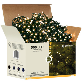 Lampki choinkowe 500 led biały ciepły 41,5 m oświetlenie świąteczne IP44
