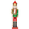 Dziadek do orzechów 50 cm drewniany żołnierzyk z cekinami, figurka świąteczna