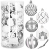 Bombki choinkowe 30 szt. srebrny 6 cm zestaw choinkowy