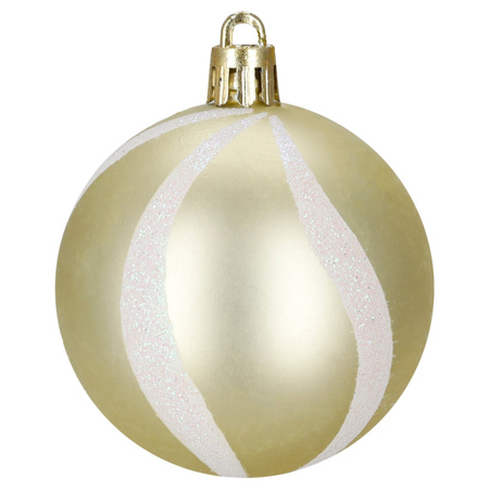 Bombki choinkowe 40 szt. okrągłe, lizaki, szyszki, laski cukrowe nietłukące ozdoby złote