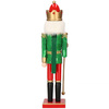 Dziadek do orzechów 50 cm drewniany żołnierzyk z cekinami, figurka świąteczna