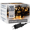 Lampki choinkowe 500 led biały ciepły + flash 25m oświetlenie świąteczne IP44