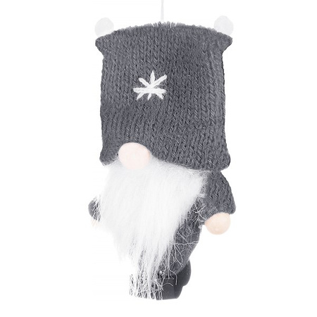 Skrzat 8cm ozdoba świąteczna, krasnal świąteczny, gnom szary