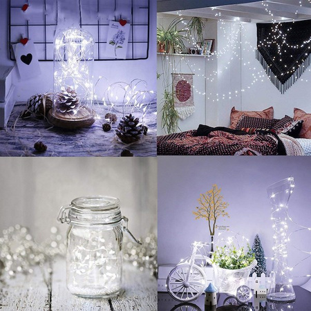 Lampki choinkowe 50 LED biały zimny 5 m