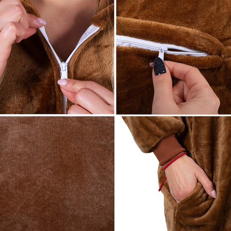 Piżama jednoczęściowa kigurumi damska kombinezon renifer rozmiar L