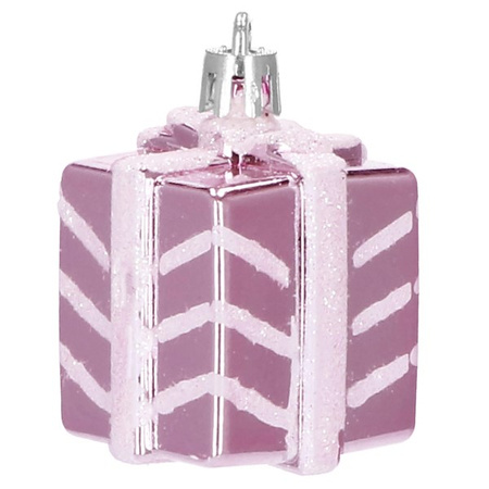 Bombki choinkowe 77 szt. ozdoby świąteczne różowy