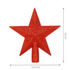 Czubek na choinkę 15 cm szpic, gwiazda czerwona