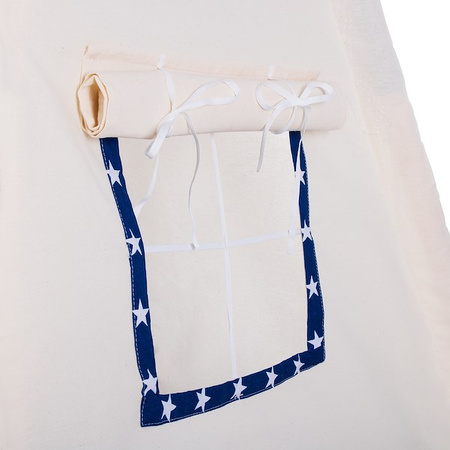 Namiot Tipi dla dzieci wigwam z poduszkami granatowy w gwiazdki